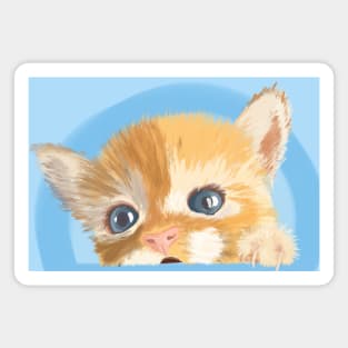 Peek a Boo Cute Little Kitten art Magnet